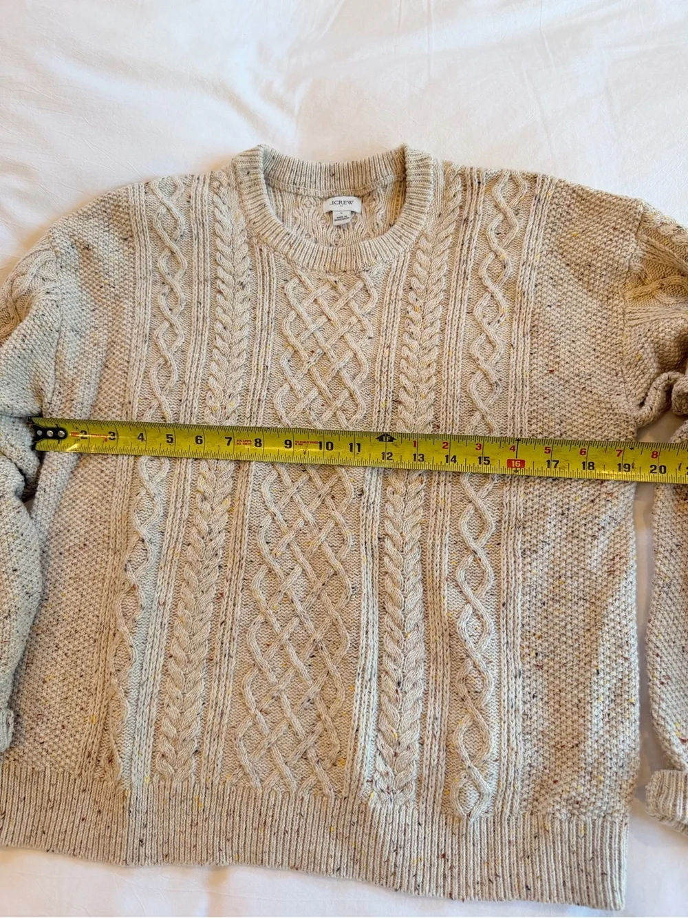 J. Crew Women’s Cable Knit Crewneck Sweater in Oatmeal